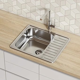 Мойка кухонная IDDIS Strit STR58PDi77 58,5х48,5см сталь