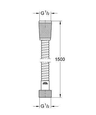 Душевой шланг GROHE 28143000 150см хром