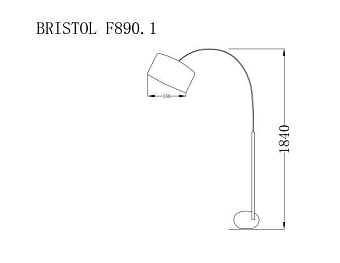 Торшер Lucia Tucci BRISTOL F890.1 60Вт E27