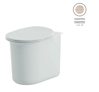 Унитаз приставной ArtCeram Chic CHV002 45 00 безободковый