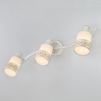 Светильник настенный Eurosvet Silvia 20025/3 белый с золотом 40Вт E14