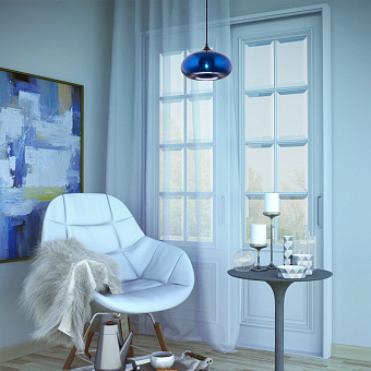 Светильник подвесной Eurosvet YORK 50166/1 синий 40Вт E27