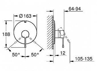 Смеситель для душа GROHE Essence New 19286GL1 золото