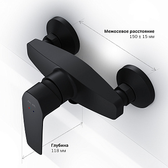 Смеситель для душа AM-PM Gem F90A20022 чёрный
