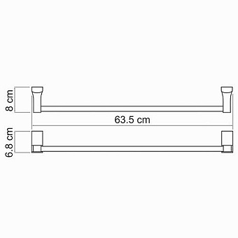 Полотенцедержатель WASSERKRAFT Leine K-5000 K-5030 хром 63,5см