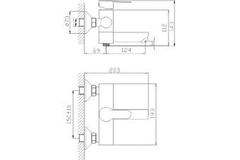 Смеситель для душа Maxonor MN60801 хром