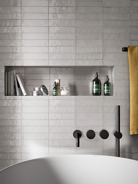 Полированный керамогранит MARAZZI ITALY Lume M6RN White 6х24см 0,52кв.м.