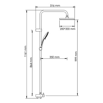 Душевой гарнитур WASSERKRAFT A017 хром