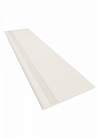 Плитка для ступеней ESTIMA Luna Steptrade/LN00_NS/30x120x10 белый 120х30см 0,36кв.м. матовая