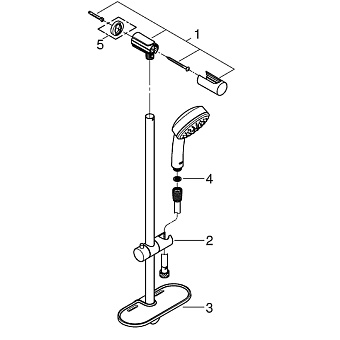 Душевой гарнитур GROHE Tempesta Cosmopolitan 26083002 хром