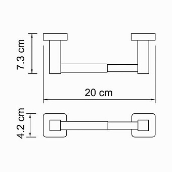 Держатель туалетной бумаги WASSERKRAFT Lippe K-6500 K-6522 хром