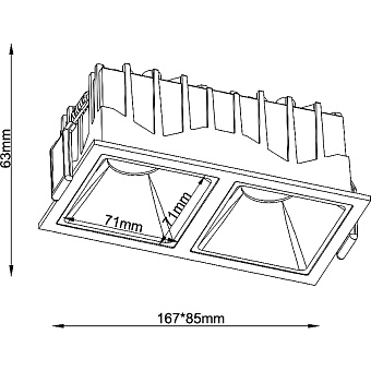 Светильник точечный встраиваемый Maytoni Alfa LED DL043-02-15W3K-SQ-W 30Вт LED