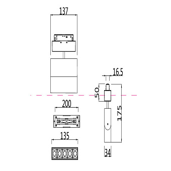 Магнитный трековый светильник Maytoni Points TR015-2-10W4K-W 11Вт LED белый