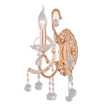 Бра Eurosvet Collana 10096/1 золото/прозрачный хрусталь Strotskis 60Вт E14