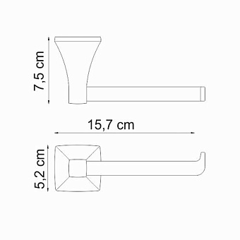 Держатель туалетной бумаги WASSERKRAFT Wern K-2596 хром