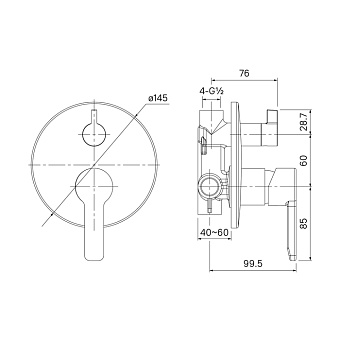 Смеситель для ванны IDDIS Sena SENSB00i67 хром