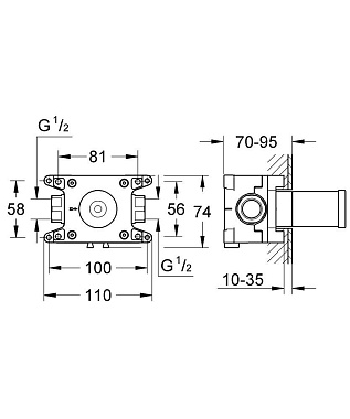 Шланговое подключение GROHE 35034000 синий