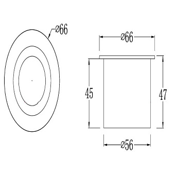 Светильник точечный встраиваемый Maytoni Limo O037-L3W3K 3,1Вт LED