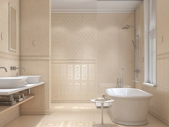 Бордюр KERAMA MARAZZI 19027\3F беж структурированный 20х9,9см 0,673кв.м.