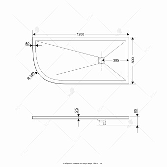 Душевой поддон RGW Stone Tray 16154128-01R ST/AR-W 120х80см
