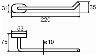 Полотенцедержатель MILARDO Solomon SOLSM00M52 хром глянец 7,5см