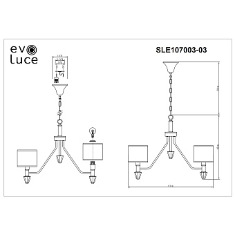 Светильник подвесной Evoluce VILEDE SLE107003-03 120Вт E14