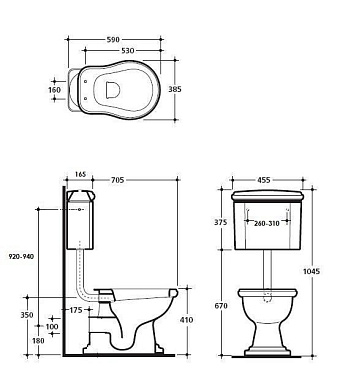 Труба для бачка Kerasan 757190