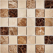 Мозаика PIXEL Каменная PIX270 Emperador Dark/Light/Crema Nova мрамор 30,5х30,5см 0,93кв.м.