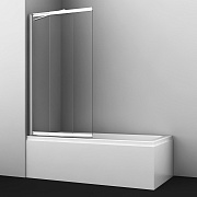 Стеклянная шторка на ванну WASSERKRAFT Main 41S02-100WS Fixed 140х100см