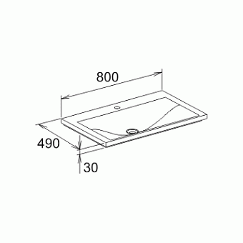 Раковина мебельная Keuco Royal Reflex 34061318001 80х49см