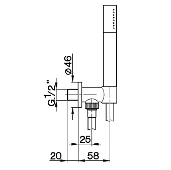 Душевой комплект Cisal Shower DS01881340 чёрный (матовый)