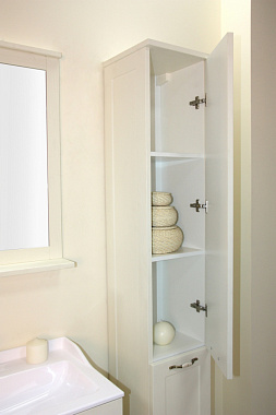 Пенал напольный Акватон Леон 1A187903LBPR0 33х31,2х190см дуб бежевый/дуб белый