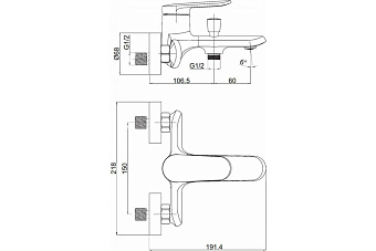 Смеситель для ванны Maxonor MN3271 хром