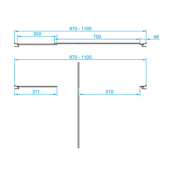 Душевая дверь RGW Passage 41080200-11 PA-02 NEW 185х100см стекло прозрачное