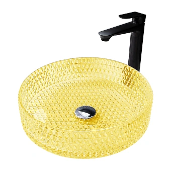 Раковина накладная Abber GLAS AK2301Y 39,5х39,5см