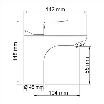 Смеситель для раковины WASSERKRAFT Leine 3503 хром