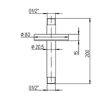 Держатель для душа Paini 50PZ744T620BI чёрный (матовый)