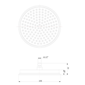 Верхний душ CAPRIGO PARTS 99-502-crm хром
