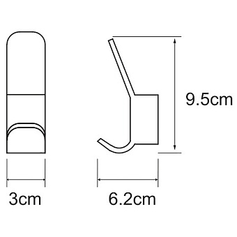 Крючок WASSERKRAFT LEINE K-5023 хром