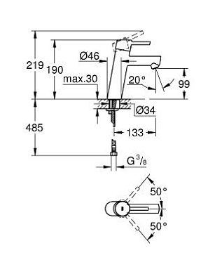 Смеситель для раковины GROHE Concetto 23451001 хром