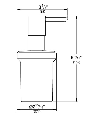 Дозатор GROHE Essentials 40394AL1 Тёмный графит