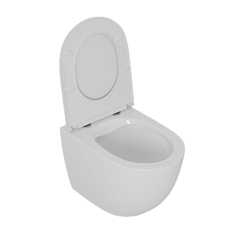 Унитаз подвесной D&K Matrix DT1396016 безободковый с микролифтом