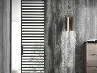 Полированный керамогранит MARAZZI ITALY Grande Marble Look M8AJ Brera Grey Lux Rett. 120х240см 2,88кв.м.
