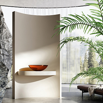 Раковина накладная Abber KRISTALL AT2802Opal 50х35см