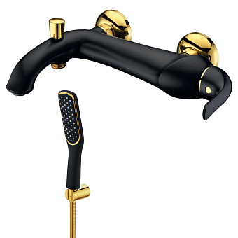 Смеситель для ванны LEMARK Swan LM5402BG золото/чёрный