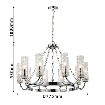 Люстра подвесная Favourite Syreni 2816-10P 400Вт 10 лампочек E14