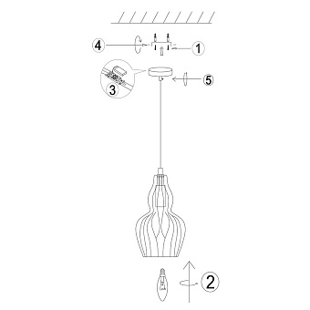Светильник подвесной Maytoni Eustoma MOD238-PL-01-GN 40Вт E14