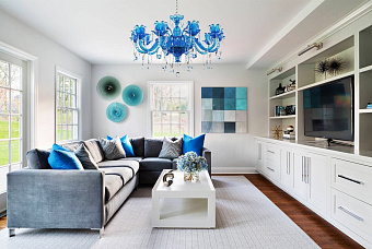 Люстра подвесная Lucia Tucci ASHANTI 1250.10 blu 400Вт 10 лампочек E14