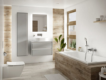 Столешница IDEAL STANDARD CONNECT AIR E0849EQ ДСП 44,2х80,4см glossy light grey + matt white