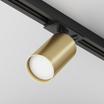 Трековый светильник Maytoni Focus S TR020-1-U-GU10-BMG 10Вт GU10 матовое золото для однофазного трека